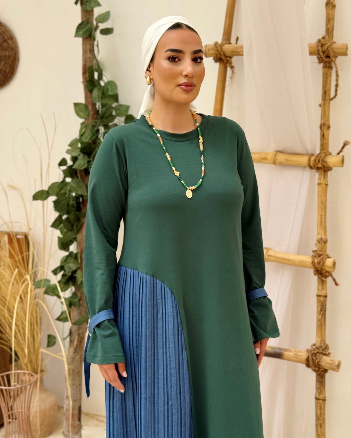 Into the flow Dark Green dress