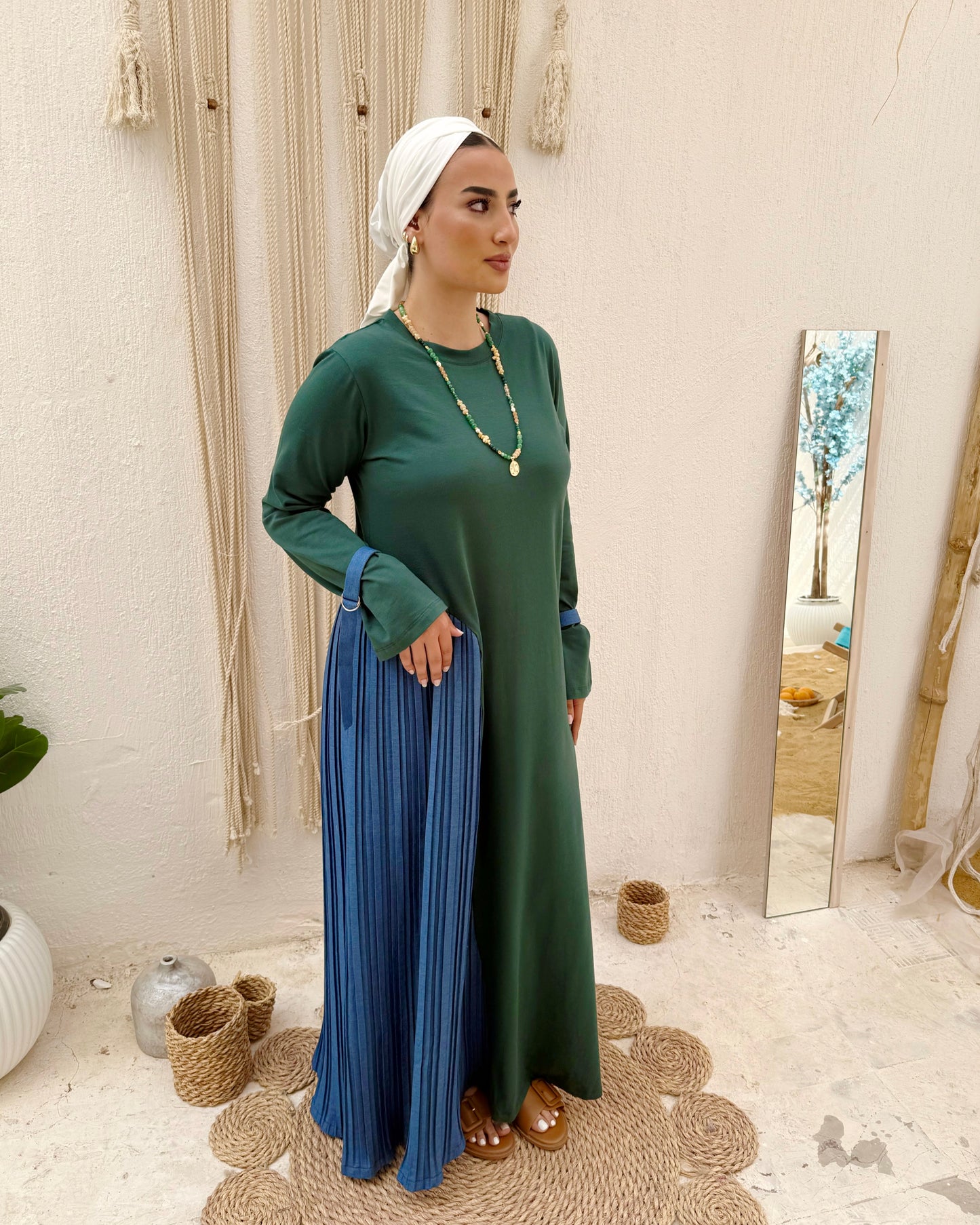 Into the flow Dark Green dress