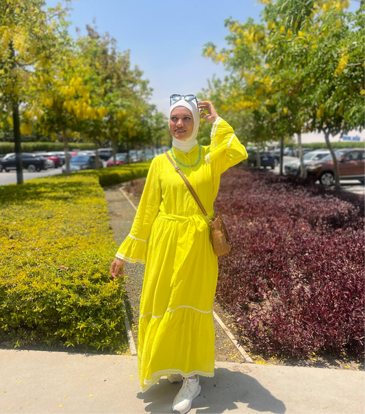 Yellow waves dress