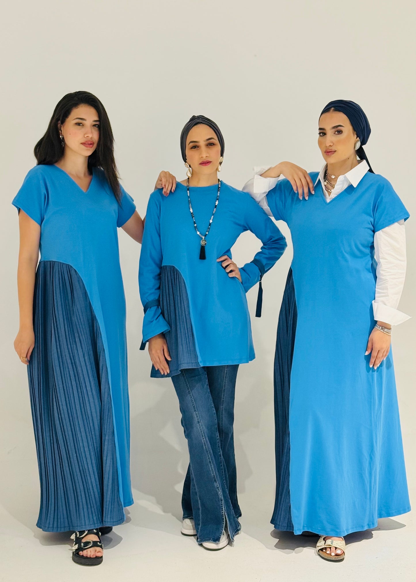 Turquoise flow dress