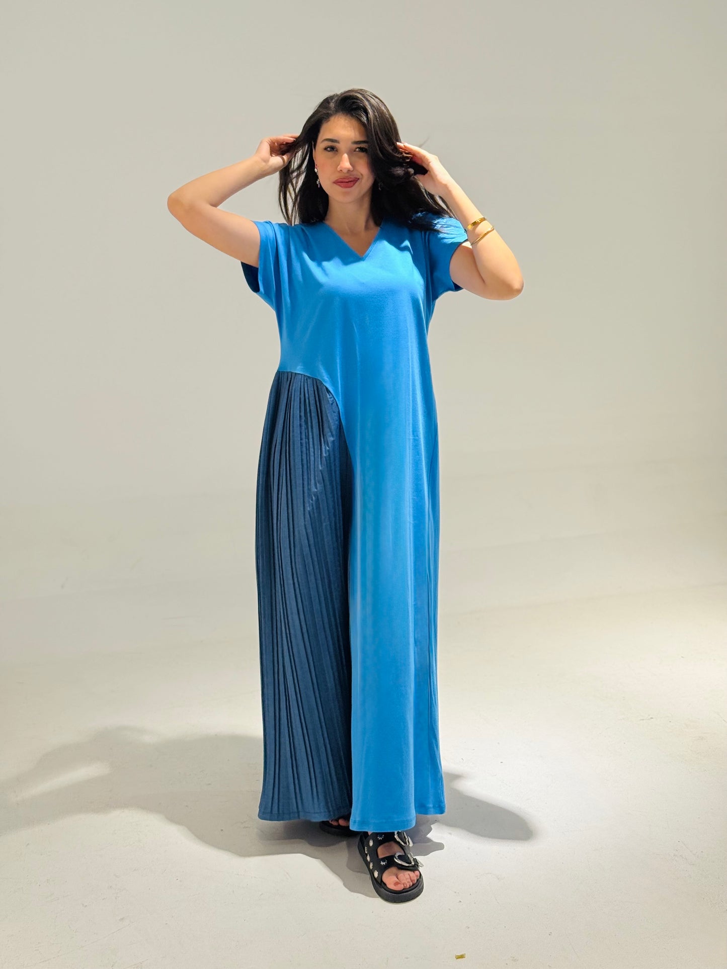 Turquoise flow dress