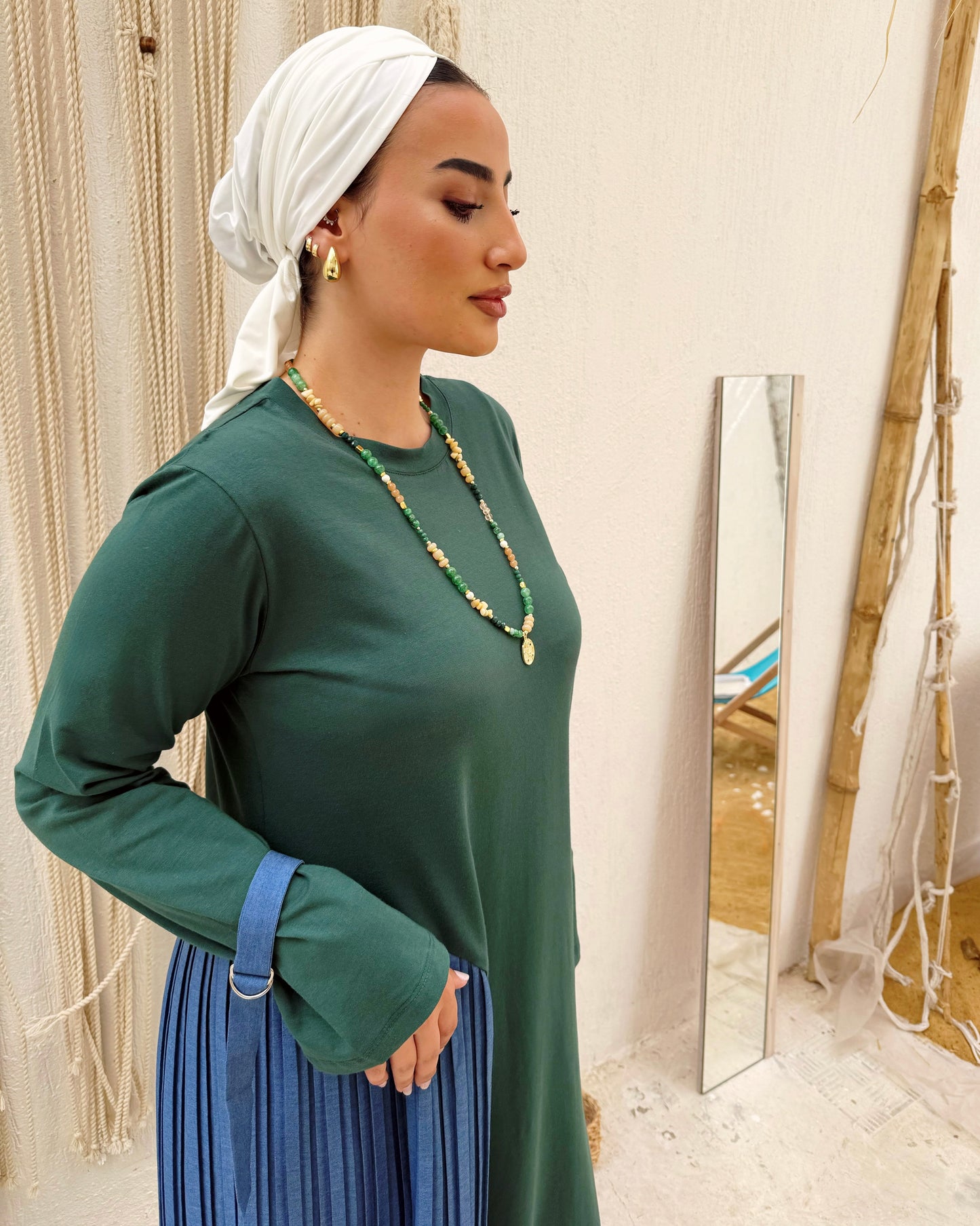 Into the flow Dark Green dress