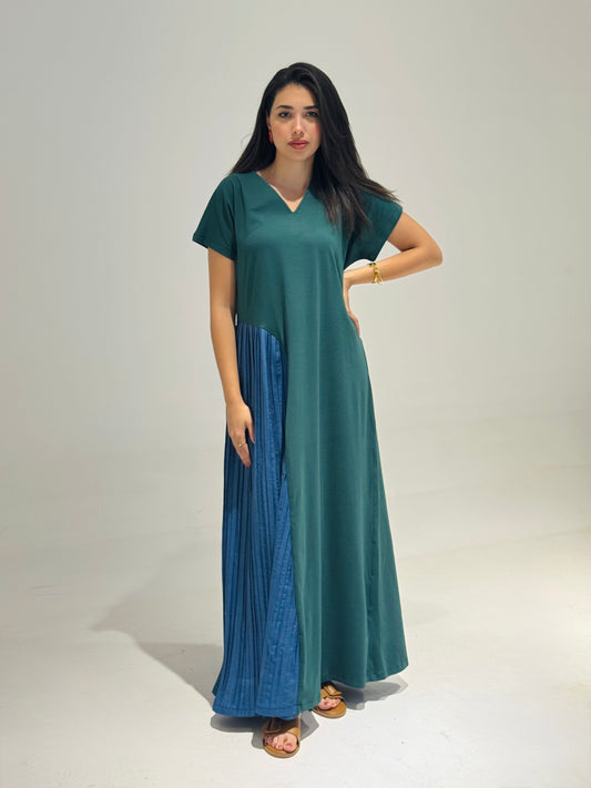 Dark Green flow dress