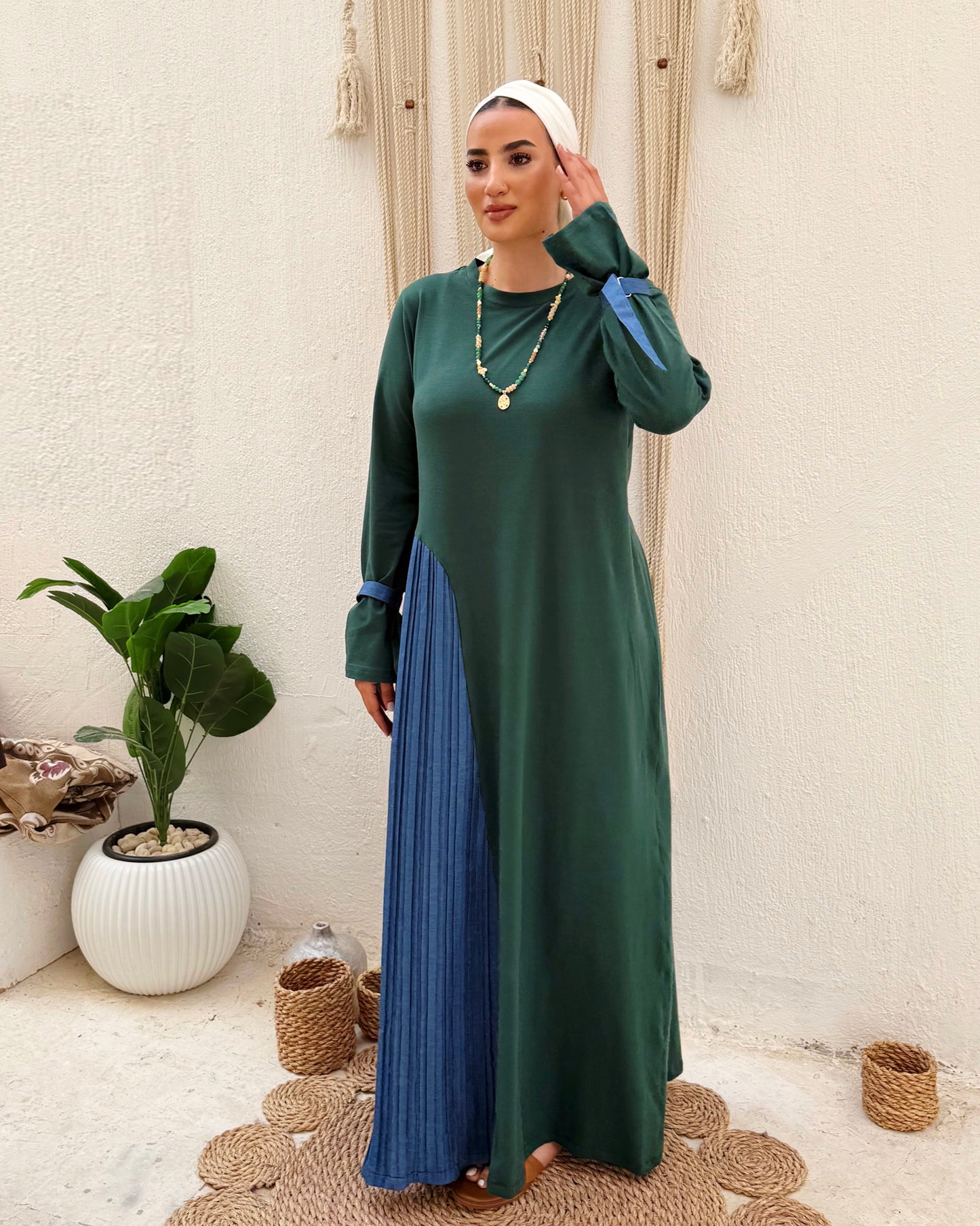 Into the flow Dark Green dress