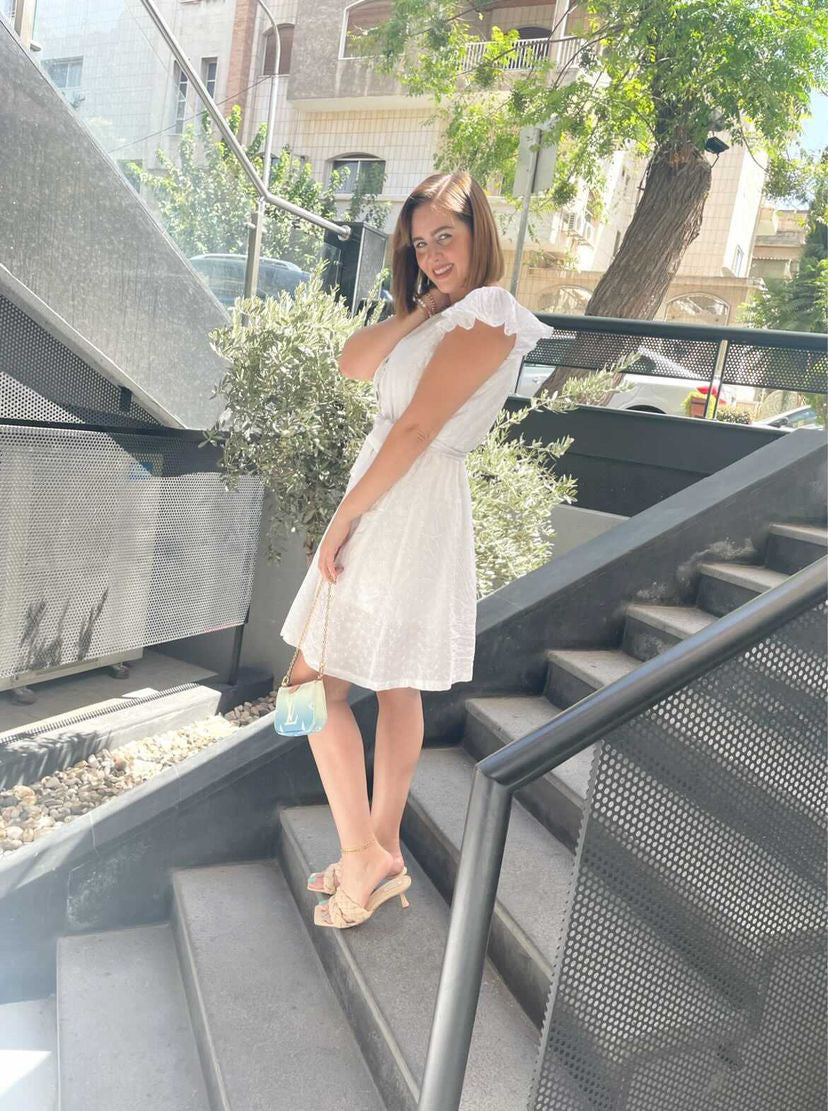 White short voile dress