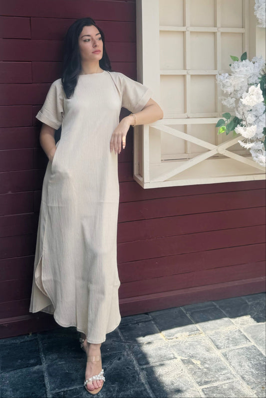 To Go dress Beige
