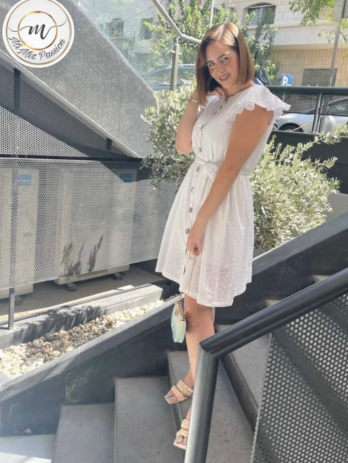 White short voile dress